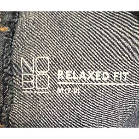 Denim Overall Shorts With Adjustable Straps & Front Pocket Design By No Boundari - Picture 3 of 3